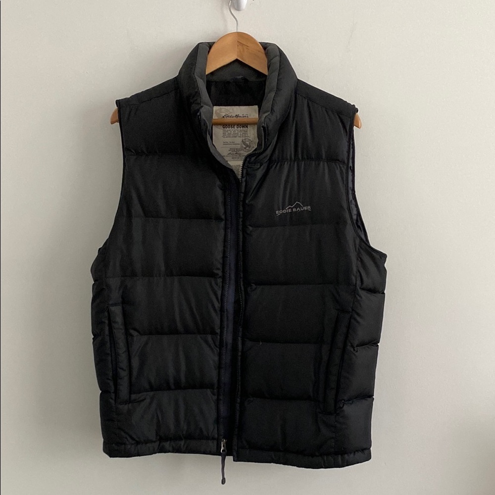 Eddie Bauer Men's Black Puffer Vest M